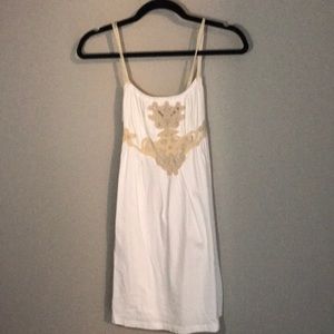 White embroidered summer dress